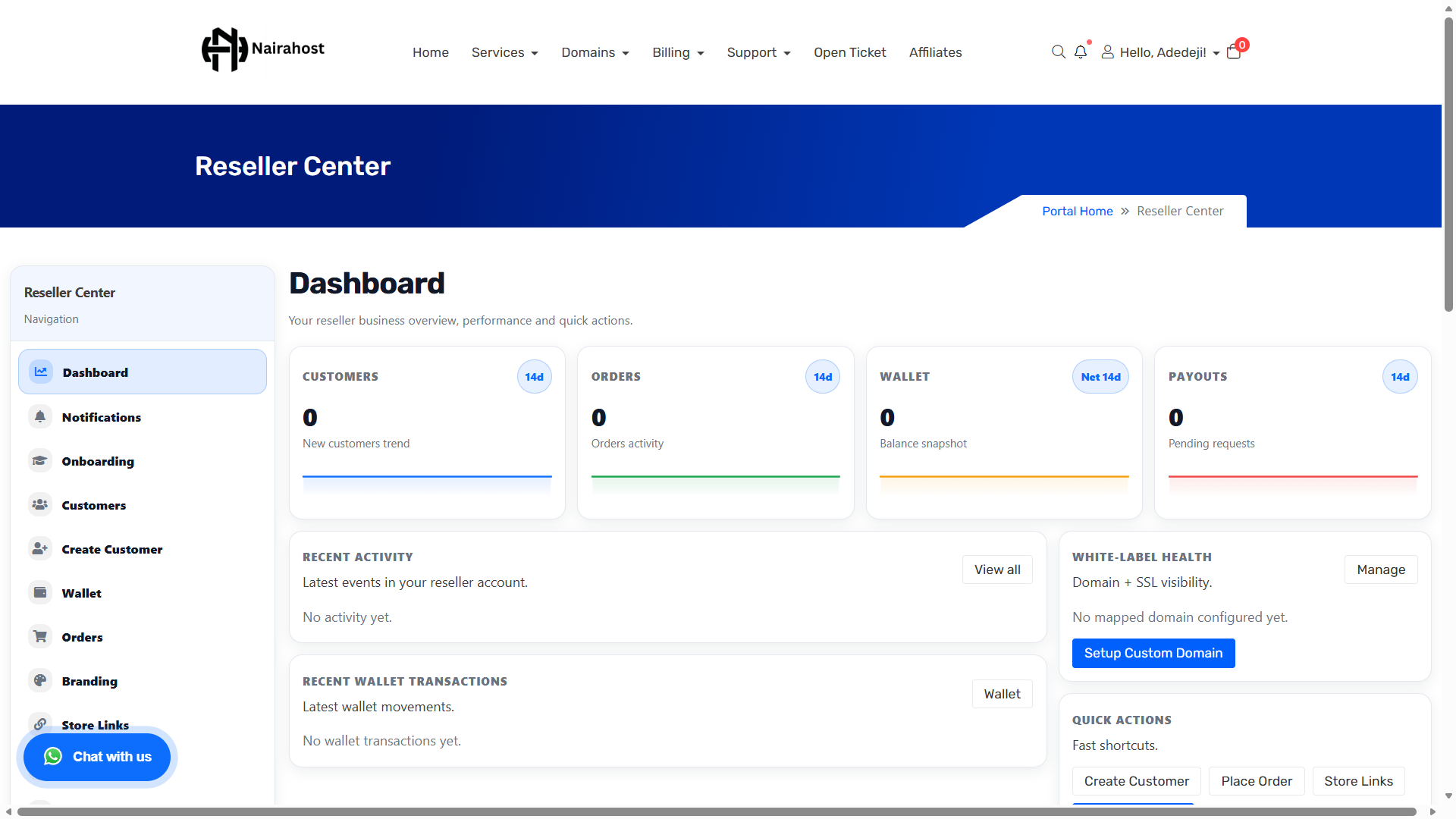 Product Reseller Dashboard